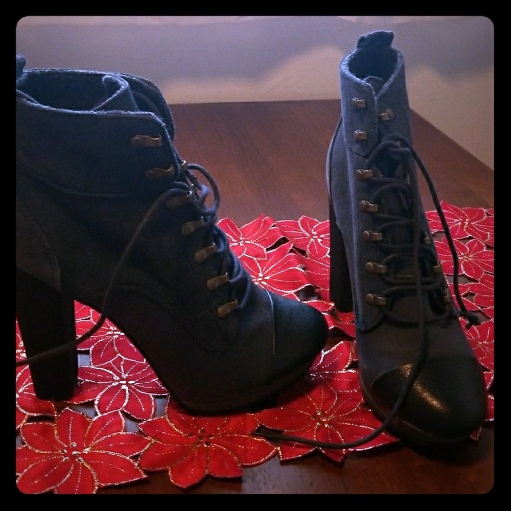 Womens blue Diesel Booties